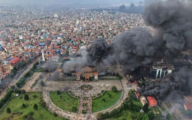 Fire in Singha Durbar