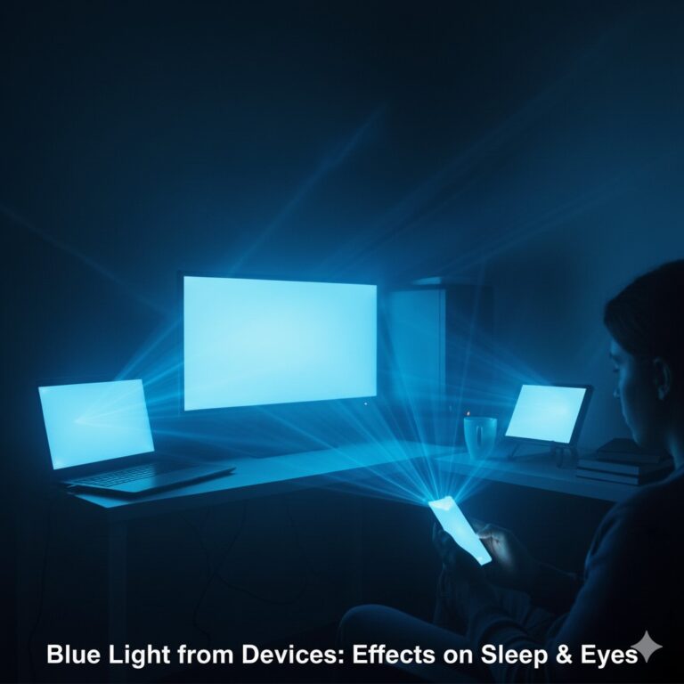 Blue light from devices