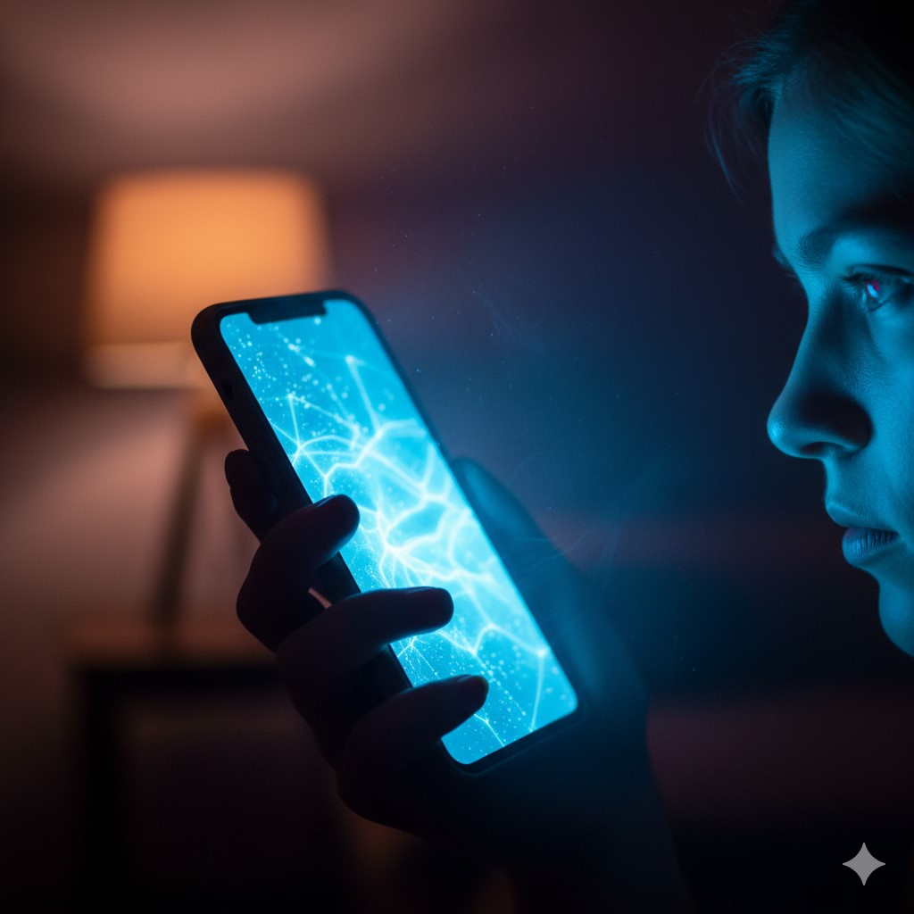Smartphone blue light affects health