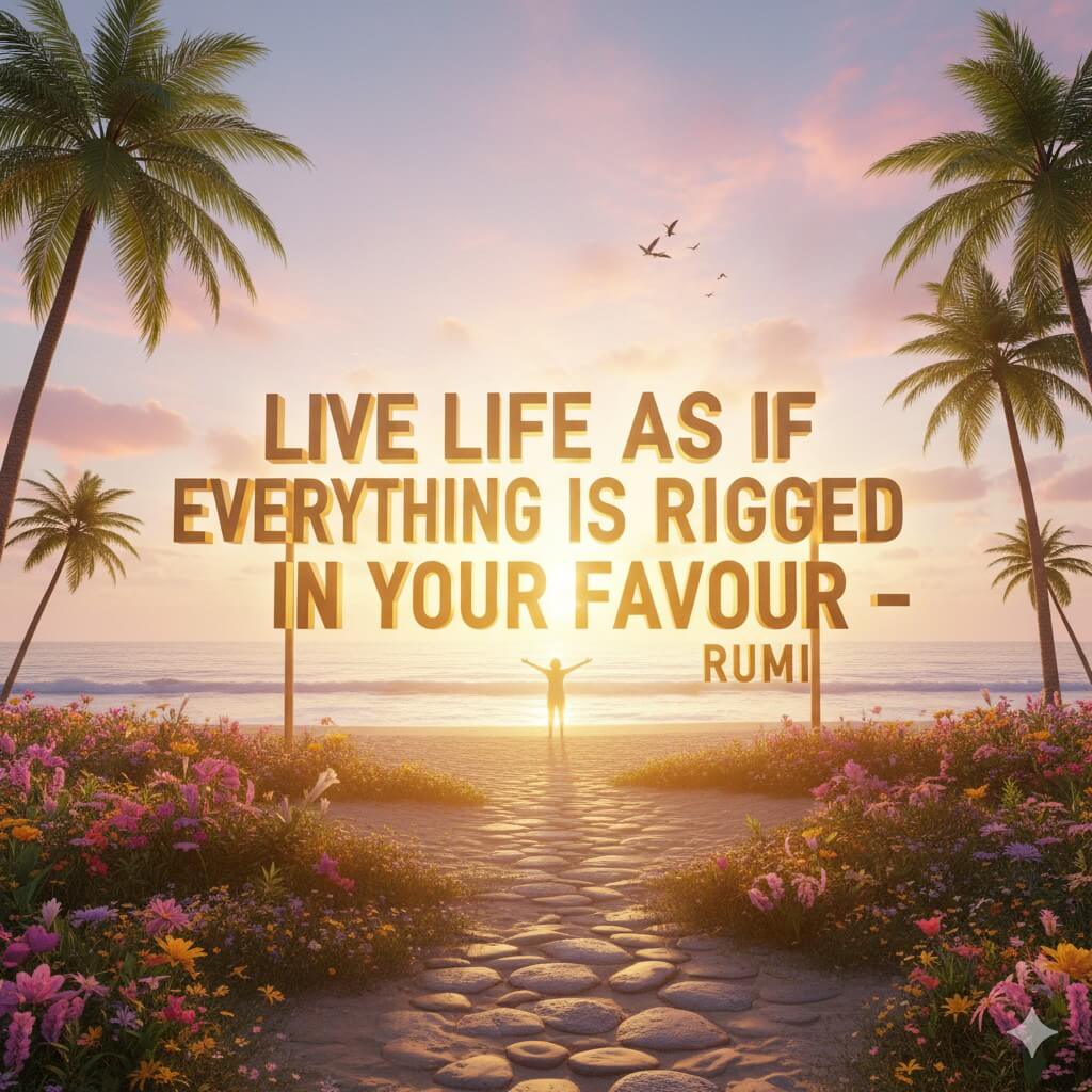 Live Life as If Everything Is Rigged in Your Favour – Rumi