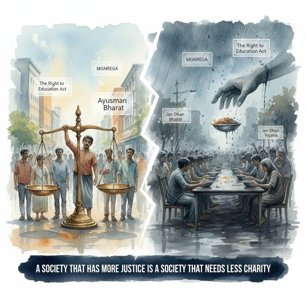 A Society That Has More Justice Is a Society That Needs Less Charity