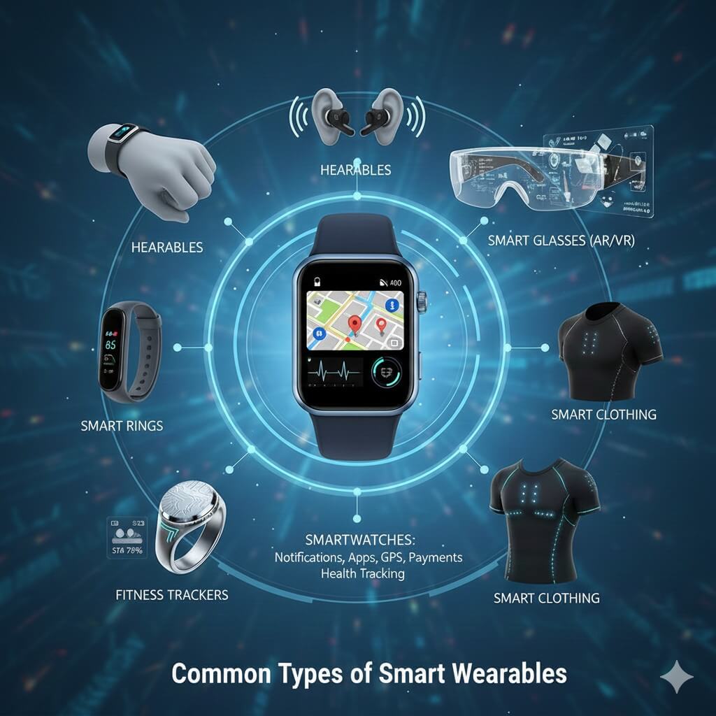 Common types of smart wearables