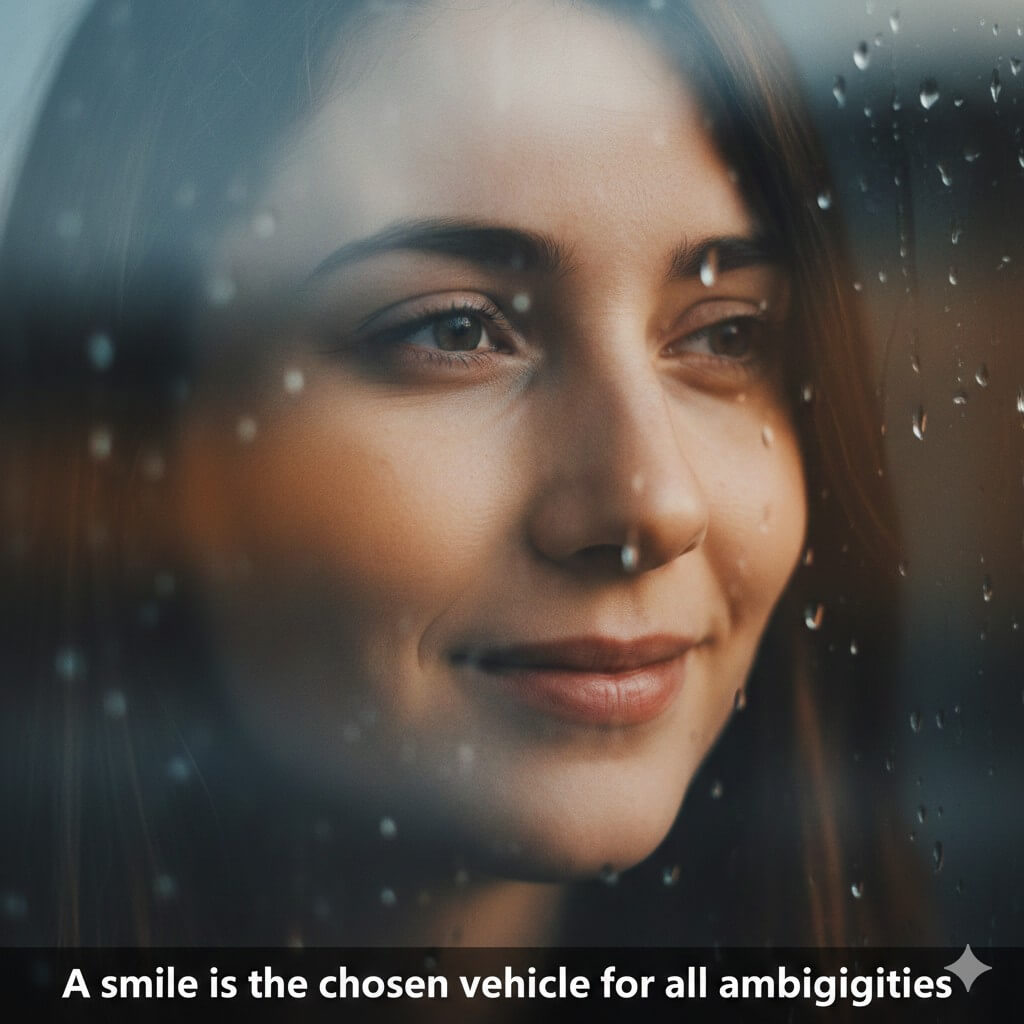 A smile is the chosen vehicle for all ambiguities