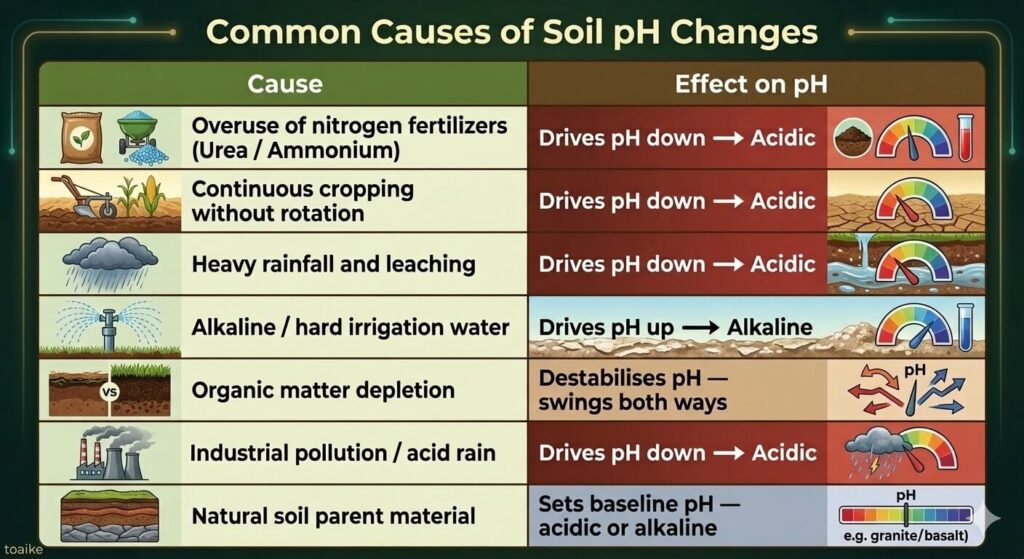At a Glance — What Causes Soil pH to Change?