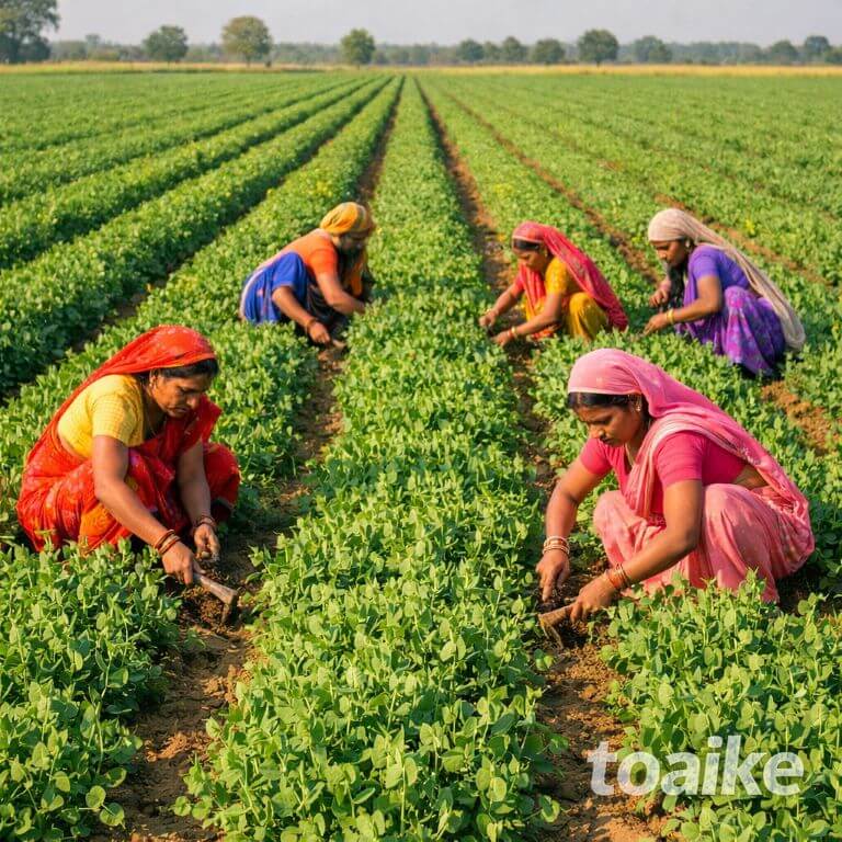 Pea crop