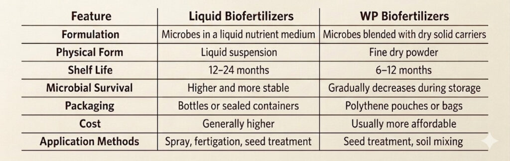 Liquid vs WP Biofertilizers