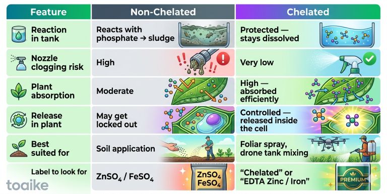 Comparison of Chelated vs Non-chelated